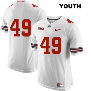 Youth NCAA Ohio State Buckeyes Liam McCullough #49 College Stitched No Name Authentic Nike White Football Jersey VP20V80TE